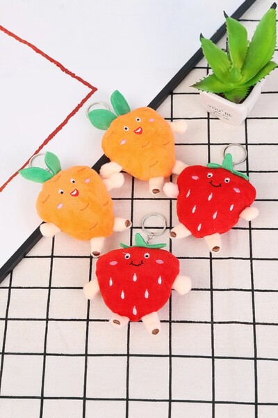 Lynare Cute Plush Fruit Keychain 8 cm (1 Piece)
