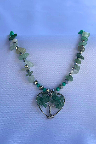 Begondio Doğal Taşlı El Yapımı Tasarım Kadın Kolye