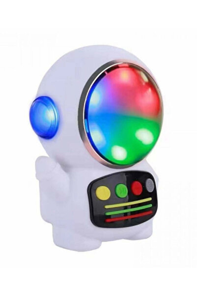 genernic مكبر صوت محمول بتقنية البلوتوث LED Astronaut، بطارية تدوم لأكثر من 12 ساعة، ميكروفون وFM