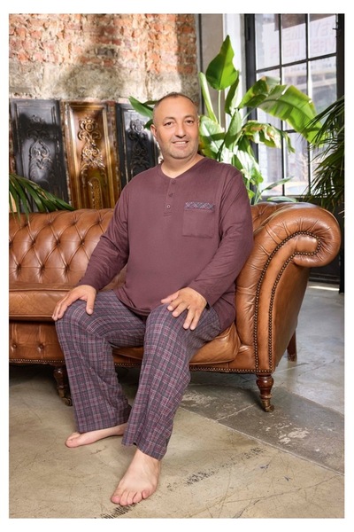 Aydoğan Men's Oversized Thermal Pajama Set |   Warm Fabric for Winter