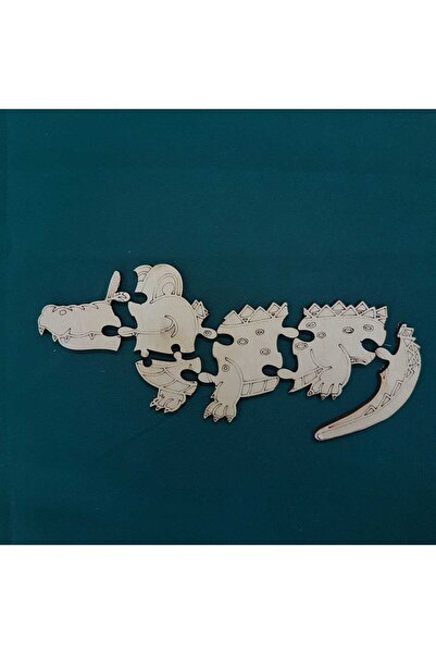 Amco Animal puzzle for children, 6 pieces, crocodile model 70 x 160 x 3 mm
