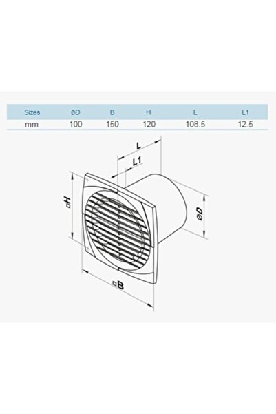 Vents Ventilator 100DL, diameter 100mm, flow rate 95mc/h, timer