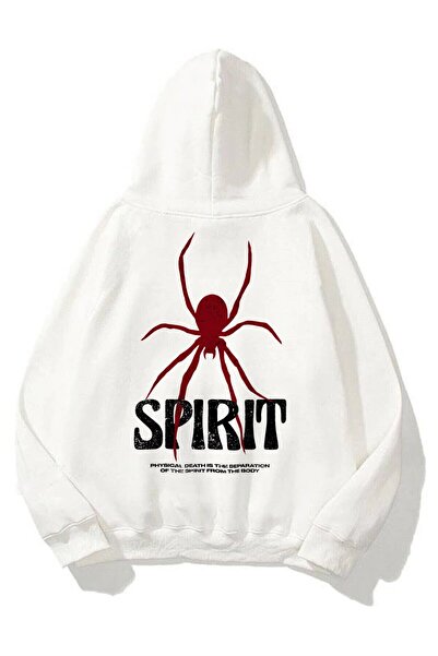 DİVİN Unisex Spirit Sweatshirt Hoodie White