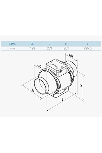 Vents Ventilator TT 200 PRO, diametru 200mm, 2 viteze, debit 830/1040 mc/h