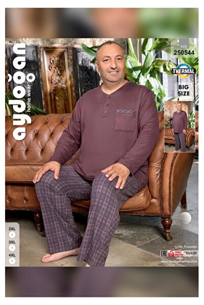 Aydoğan Men's Oversized Thermal Pajama Set |   Warm Fabric for Winter