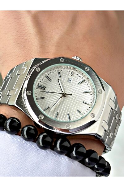 Tisaati Special Premium Luxury Series Honor Single Watch Model Metal Band Calendar Men's Wristwatch-Wristband Gifted