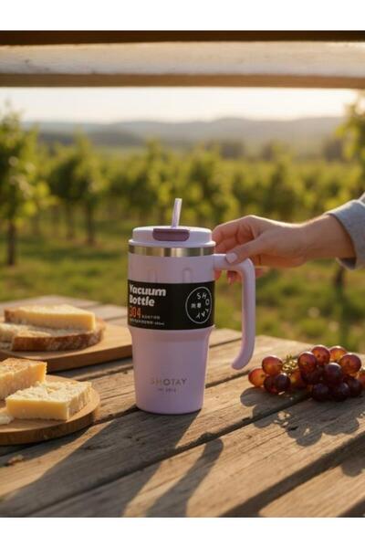 Shotay Thermos Mug Flask 650ml Purple Color - Sht-St-8163