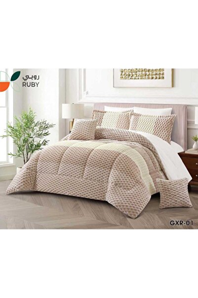 Ropi 8-piece velvet fur bedspread for two people