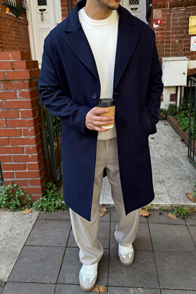 Livio Ferri Men's Regular Fit Buttoned Pocketed Winter Lined Classic Long Sta...