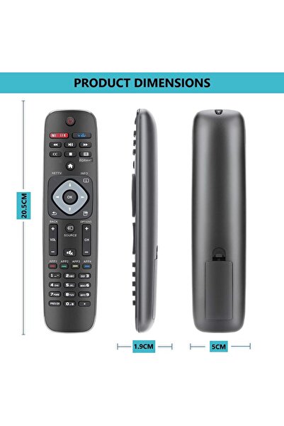 Generic 2 Pack Universal Replacement Remote Control for LED/4K/UHD/Smart TVs