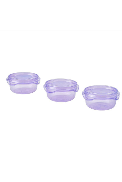 IKEA Pruta Plastic Storage Container Set, Lilac, 70 Ml, 3 Pieces