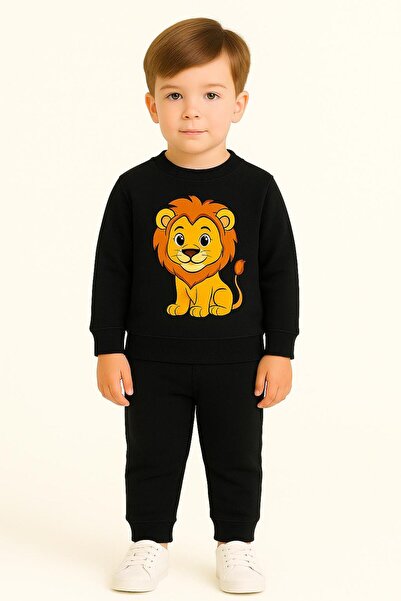 playwear Σετ φούτερ για κορίτσια και αγόρια με βαμβακερό σχέδιο λιοντάρι, για...