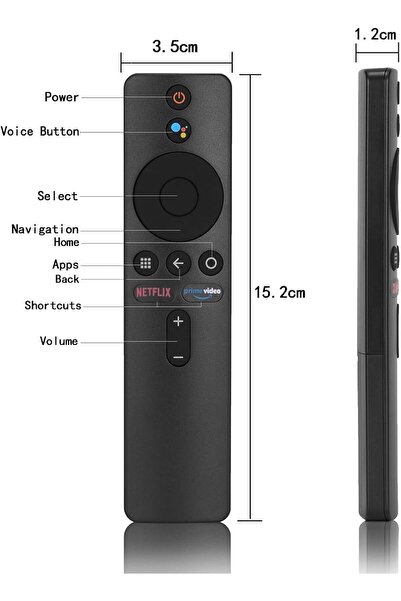 Generic Voice Remote Control Replacement for MI Smart TV Stick & MI-Box 4S 4K (Model F-8978)