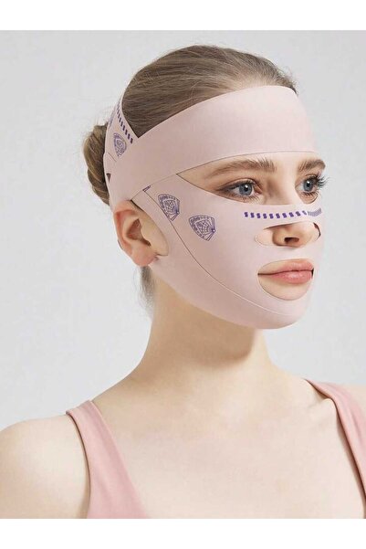 VEYA قناع وجه قطعة واحدة من ربطة وردية مرنة [نمط عشوائي]، محبك وراحة عند الار...