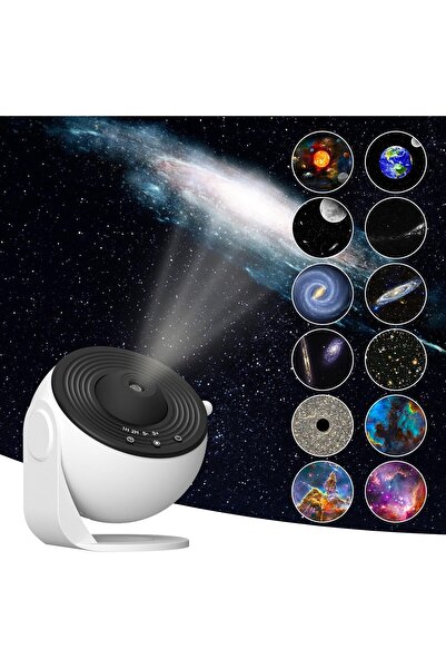 Generic جهاز عرض مجرة بلانيتاريوم ١٢ في ١ مع أضواء خرافية - دقة عالية ٤K، دور...