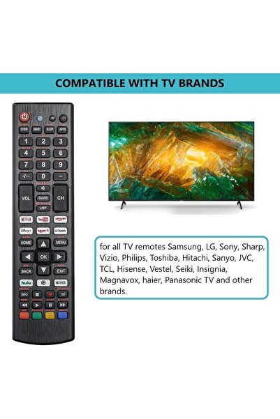 Generic [2 Pack] Universal TV Remote Control — Compatible with LCD/LED/OLED/QLED/4K TVs