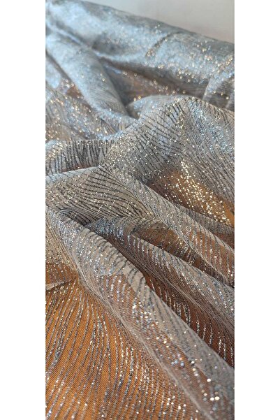 River Fabrics تول مخطط بلمعة أنثراسايت