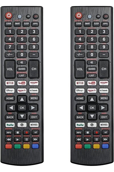 Generic [2 Pack] Universal TV Remote Control — Compatible with LCD/LED/OLED/QLED/4K TVs