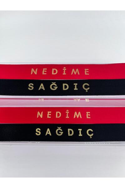 EvremStore 2 Groomsmen 2 Bridesmaids Ribbon Gold