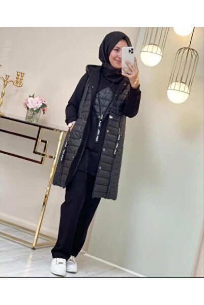 Tebrikler tekstil Women's 3-Piece Winter Stylish and Comfortable Hijab Pajama Set – Model G3833