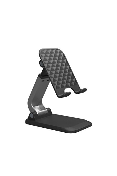 OEM Adjustable ABS Phone and Tablet Holder - Foldable and Compact, Black