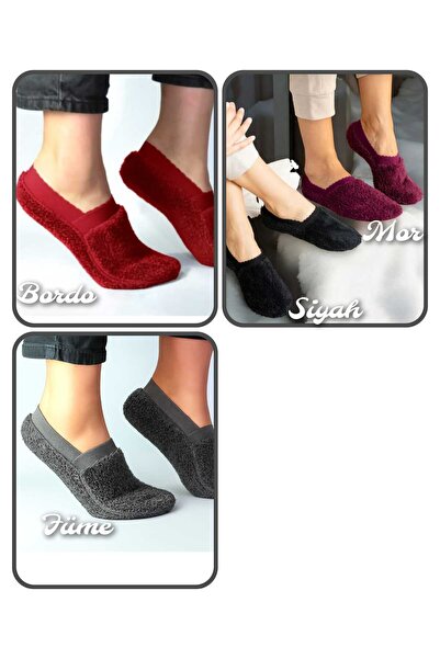 BB Women's Elastic Plush Ballerina Socks Comfortable Fit, Soft Texture Set of 4 Multi-Color