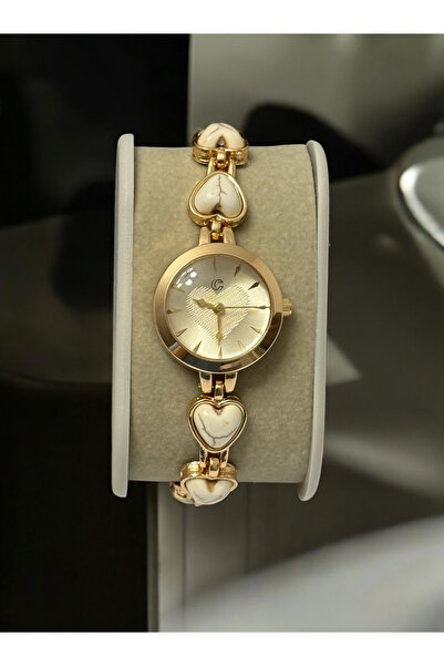 MAC CENTER Stone Round Model Gold Color Steel Cord Women's Wrist Watch-Gift-Valentine's Day-Elegant Model