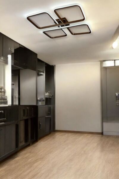 Luzarana Specula Modern Tasarım Kahve Renk Yemek Masası Üstü - Mutfak - Salon Beyaz Işıklı Led Avize