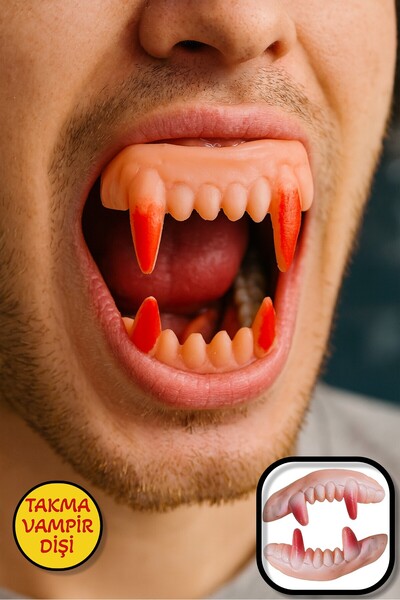 TOYFEST Σετ κοστουμιών για πάρτι αποκριών για το Halloween, Σετ κοστουμιών βαμπίρ που απορροφά το αίμα του κόμη Δράκουλα με μανδύα + ψεύτικα δόντια