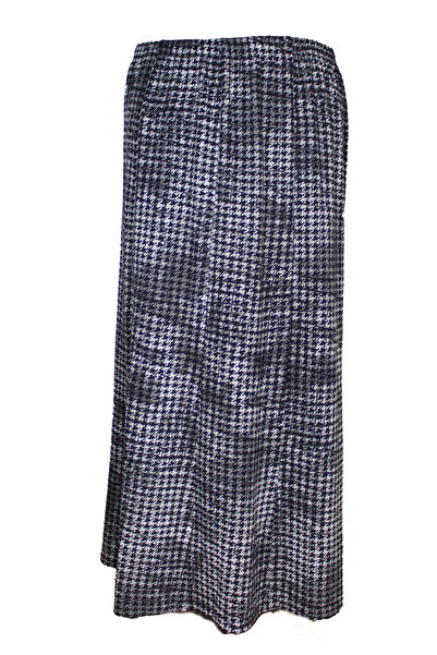 HESNA Women's Ecem Quality Oversized Size 8 Piece Elastic Seasonal Black Skirt