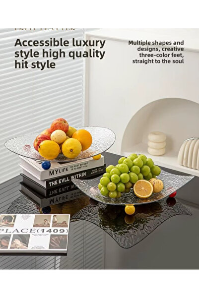 OEM Πλαστικός δίσκος σερβιρίσματος, με ανάγλυφο σχέδιο, ορθογώνιο σχήμα, διαφ...