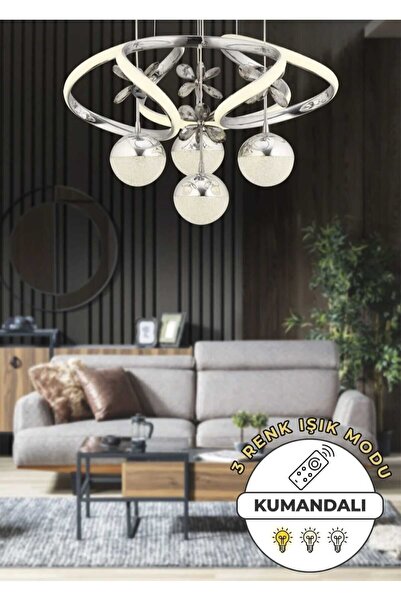 Marsel Lighting DAMSEL 4 TOPLU AVİZE SALON OTURMA ODASI AVİZE 3 RENK LED SECE...