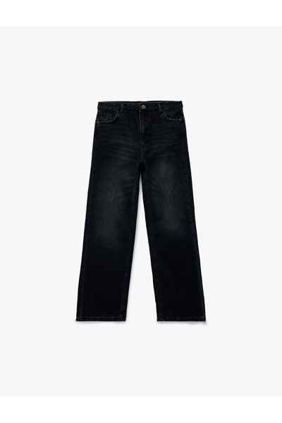 Koton Pantaloni largi din denim cu buzunare din bumbac