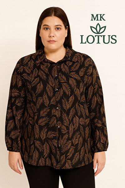 MKLOTUS BÜYÜK BEDEN DOKUMA GÖMLEK