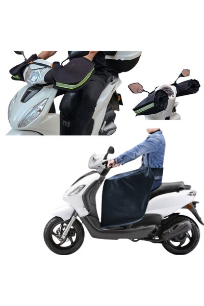 MOTOLİNAS Scooter Motorsiklet El Koruma Rüzgarlık Ve Diz Örtüsü Rüzgarlık Seti Termal Ürün