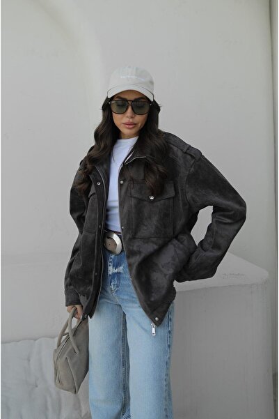 Havoş Smoked Premium Fabric Leather Suede Jacket