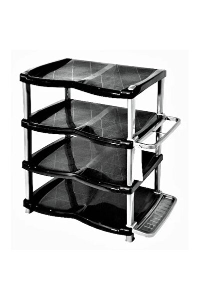 sterk Πλαστική ραφιέρα παπουτσιών μαύρη - 4 επίπεδα