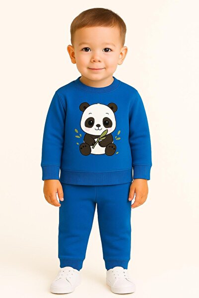 playwear Set de trening cu imprimeu panda pentru fete și băieți, pentru vârst...