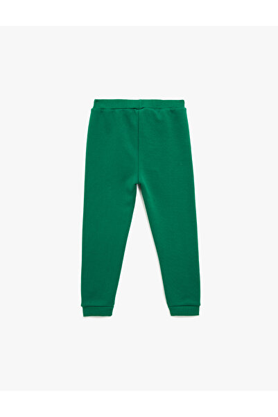 Koton New Year's Jogger Sweatpants with Tie-Up Waist and Print Detail