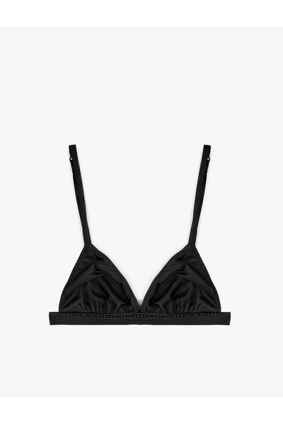 Koton Sutien confortabil, fără sârmă, fără umplutură, cu detalii din piatră