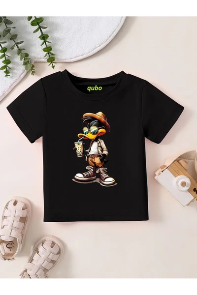 qubo sportswear & company qubo Unisex Oversize εμπριμέ βαμβακερό κοντομάνικο μπλουζάκι με λαιμόκοψη