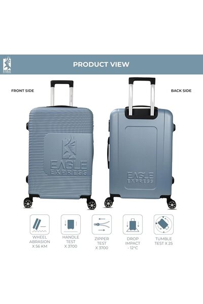 EAGLE EXPRESS HORIZONE ABS Hard Trolley 3-Piece Set (20,24,28 inch) - Ice Blue