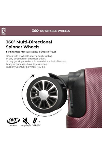 EAGLE EXPRESS Venture ABS Hard Trolley 28 inch - Purplish Red