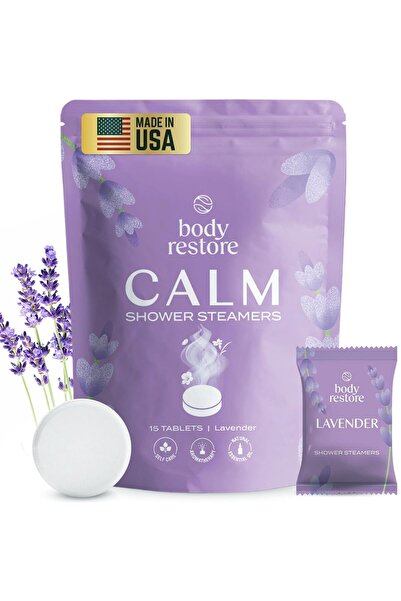 Body Restore بخار الاستحمام بالروائح العطرية، 15 قطعة - لافندر -
