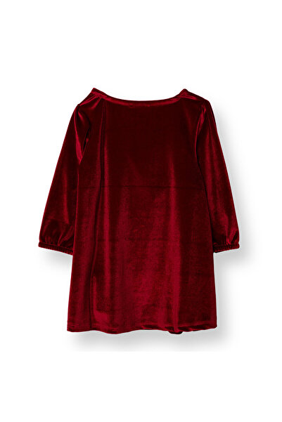 ebebek Hello Baby HelloBaby Kız Bebek Chic Elbise Kadife Bisiklet Yaka Kısa Kol