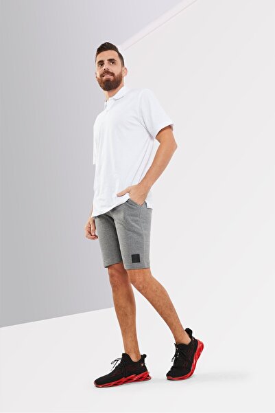Cavalli Class Men Drawstring Solid Basic Shorts, Grey