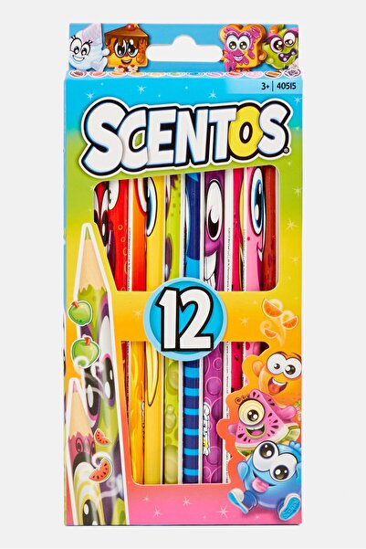 Scentos 12 قلم رصاص ملون متنوع، أحمر كومبو