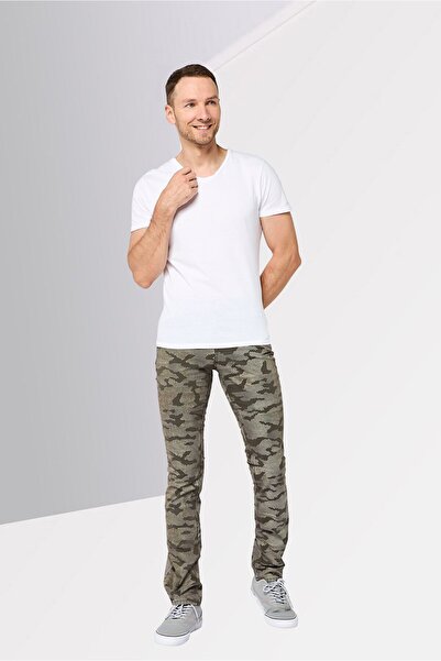 Harmont & Blaine Men Regular Fit Snakeskin Straight Leg Pants, Multicolor