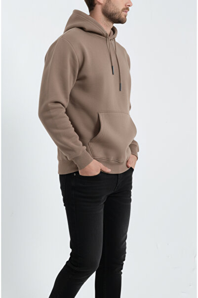 Sizce Moda Erkek Kanguru Cepli Sweatshirt 3 İplik Yumuşak Kumaş