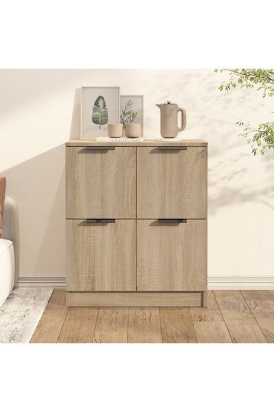 vidaxl خزانة جانبية من خشب البلوط سونوما، مقاس 60×30×70 سم، مصنوعة من الخشب ا...